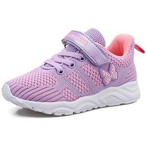 ANBIWANGLUO Basket Bébé Fille Chaussure de Course Garçon Sports Running Fitness Sneakers Enfant（26 EU/Violet） - Publicité