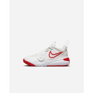 Nike Chaussures Nike Team Hustle D 11 pour Enfant Couleur : Summit White/Track Red-White Taille : 35 EU 3Y US Blanc & Rouge 3Y unisex