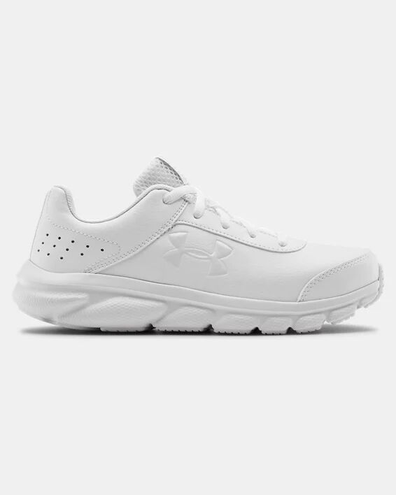 Under Armour Grade School UA Assert 8 Uniform Synthetic Running Shoes White Size: (4.5)