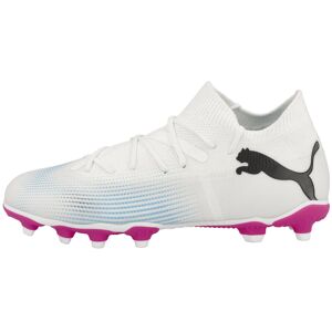 Puma Future 7 Match FG/AG Jr - scarpe da calcio per terreni compatti/duri - ragazzo White/Pink 4,5 UK