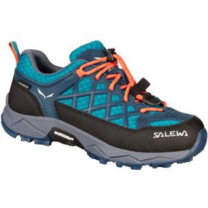 Salewa Jr Wildfire WP - scarpe da trekking - bambino Blue/Grey/Orange 28