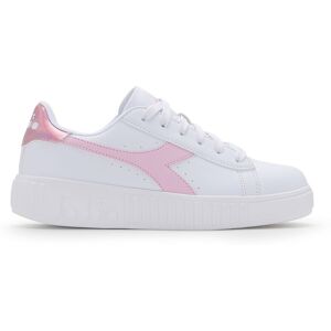 Diadora Game Step Gs Bianco Rosa Sneakers Bambina EUR 36 / UK 3,5