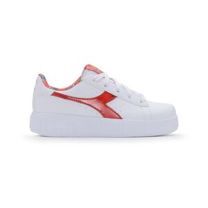 Diadora Game Step Lola Ps Bianco Rosso Sneakers Bambina EUR 35 / UK 2.5