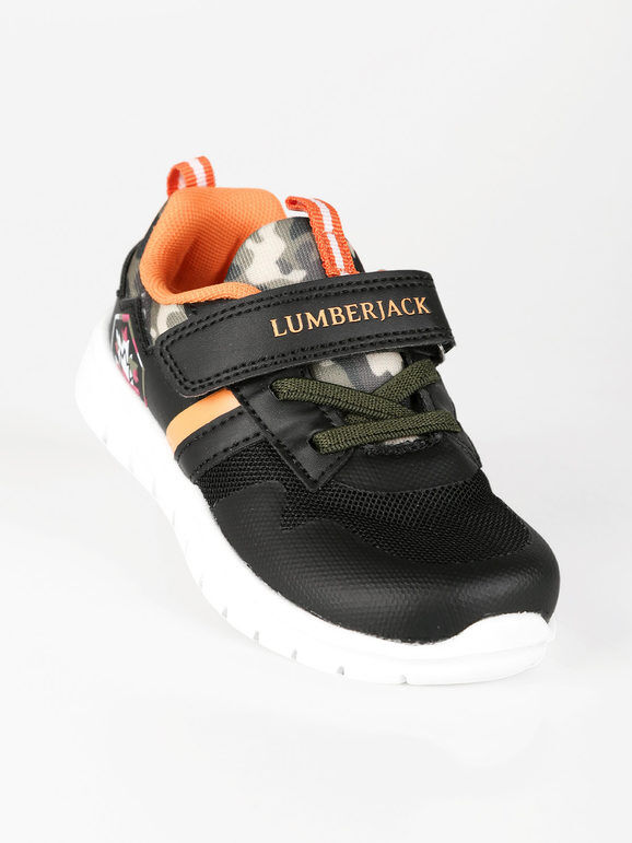 Lumberjack CRASH Sneakers da bambino con strappo Scarpe sportive bambino Nero taglia 24