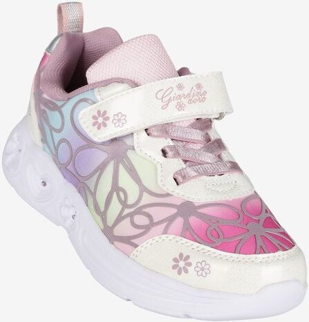 Giardino D'Oro Sneakers da ragazza a fiori con luci Scarpe sportive bambina Bianco taglia 33