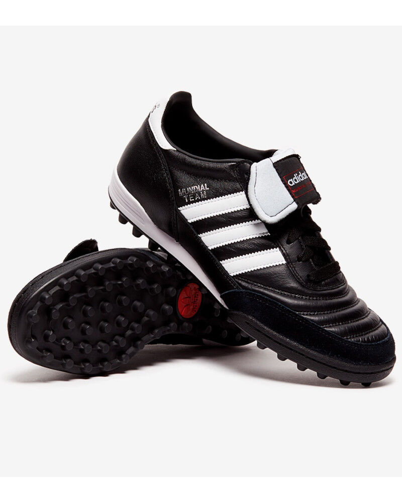 adidas Scarpe Calcio Calcetto Football MUNDIAL TEAM Turf Nero Vera Pelle