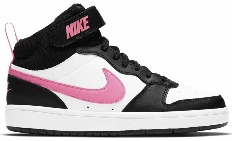 Nike Court Borough Mid 2 Jr - sneakers - ragazza Black/White/Pink 6Y US
