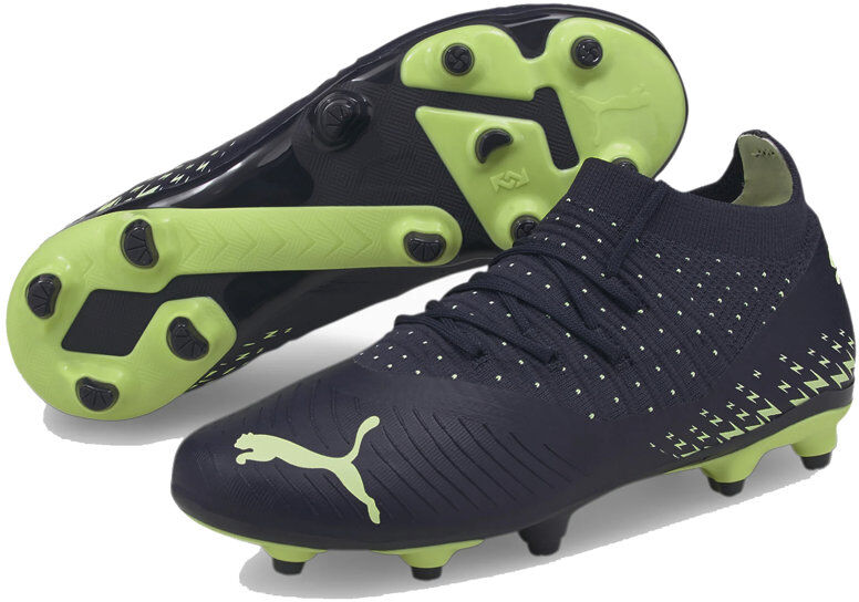 Puma Future Z 3.4 FG/AG Jr - scarpe da calcio per terreni compatti/duri - ragazzo Black/Light Green 2,5 UK