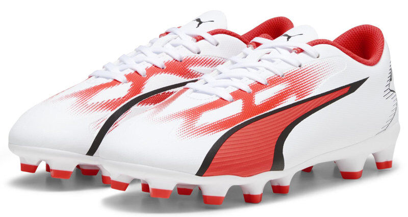 Puma Ultra Play FG/AG Jr - scarpe da calcio per terreni compatti/duri - ragazzo White/Red 1,5 UK