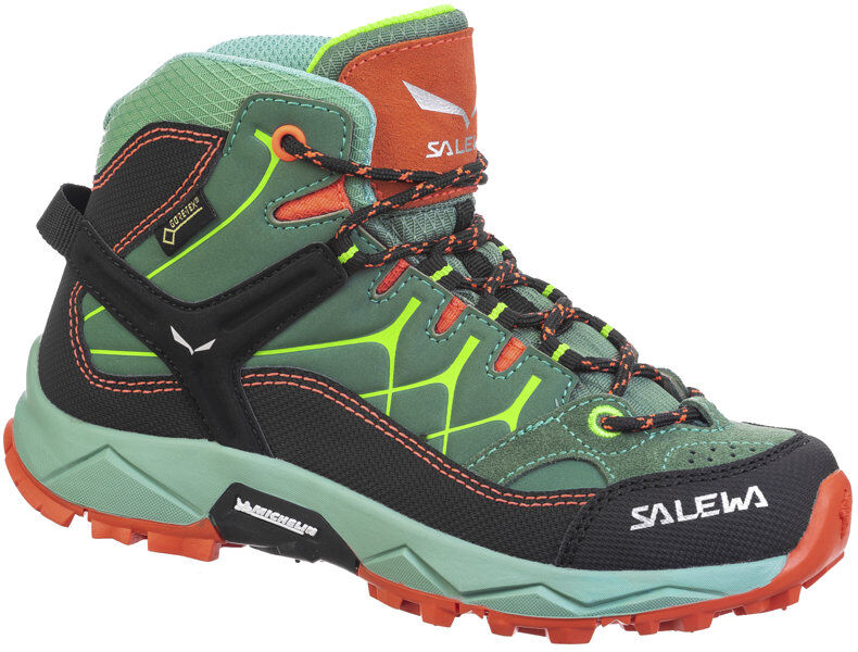 Salewa Alp Trainer Mid GTX JR - scarpe trekking - bambino Green/Black/Orange 29