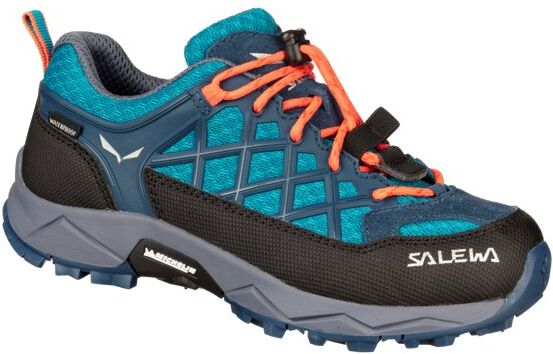 Salewa Jr Wildfire WP - scarpe da trekking - bambino Blue/Grey/Orange 28