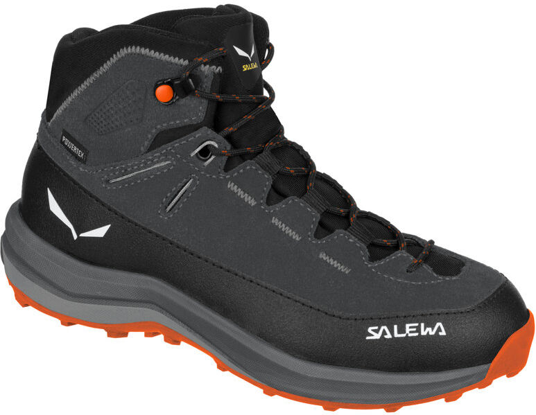 Salewa Mtn Trainer 2 Mid Ptx Book - scarpe trekking - bambino Dark Grey/Orange 35 UK