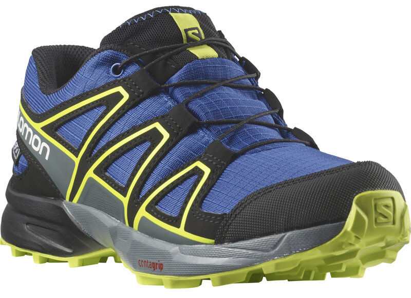 Salomon Speedcross Clima™ Waterproof - scarpe trail running - ragazzi Blue/Yellow 34 EU