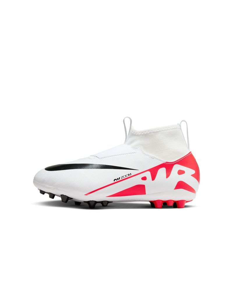 Nike Scarpe da calcio Mercurial Superfly 9 AG Rosso e Bianco Bambino DJ5613-600 5.5Y