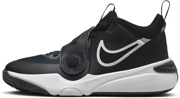 Nike Scarpe da basket Team Hustle Bianco e Nero Bambino DV8996-002 3.5Y