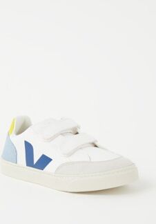 Veja V-12 sneaker met leren details - Donkerblauw