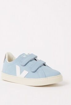 Veja Esplar sneaker van nubuck met leren details - Blauw