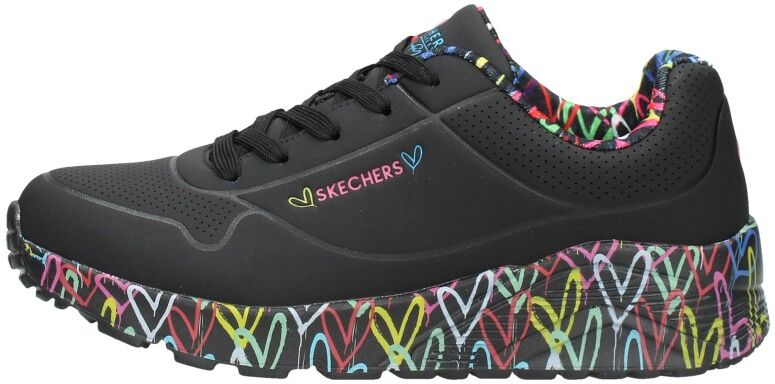 Skechers - Uno Lite Lovely Luv  - Zwart - Size: 33 - girls