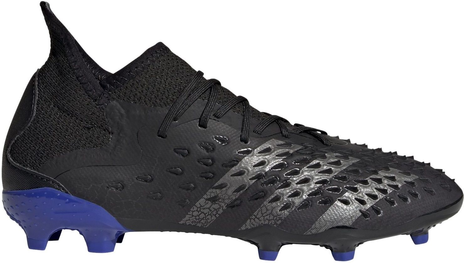 adidas Predator Freak.1 Gras Voetbalschoenen (FG) Kids Zwart Donkergrijs Blauw - 30