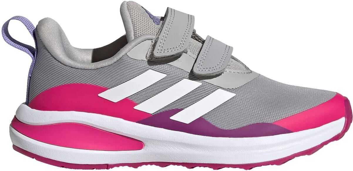 adidas FortaRun Double Strap Hardloopschoenen Grijs Roze Kids - 34