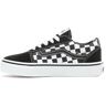 Vans Jongens Ward Suede/Canvas sneaker, Black Checker Black True White Pvj, 35 EU, Zwart (Checkered Black True White), 35 EU