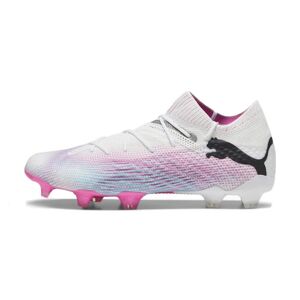 Future 7 Ultimate FG/AG Football Boots, 44,5, PUMA White-PUMA Black-Poison Pink
