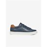 Dark Blue Boys' Leather Sneakers Geox Nashik - Boys 37