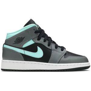 Nike Kids Jordan 1 Mid Grey Aqua (Gs) - Size: UK 3.5- EU 36 - Size: UK 3.5- EU 36- - black - Kids - Size: UK 3.5- EU 36- US 4Y