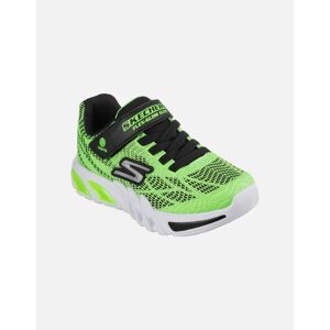 Boy's Skechers Boys Flex Glow Elite Vorlo Light Up Sporty Trainers - Lime Black - Size: 13.5