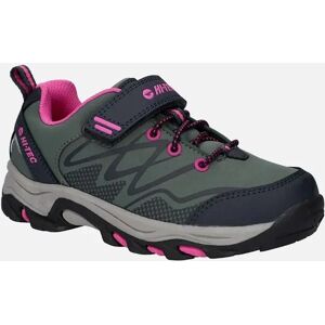 Girl's Hi-Tec Girls Blackout Low Cut Walking Shoes - Dark Forest India Ink Pink - Size: 4 uk