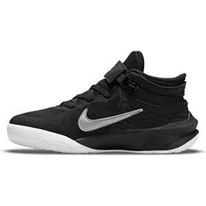 Nike Boy'S Unisex Kids Team Hustle D 10 Gymnastics Shoe, Black/metallic Silver-Volt-White, 9.5 Uk Child