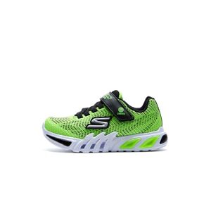 Skechers Flex-Glow Elite VORLO Sneaker, Lime Synthetic & Black Trim, 9.5 UK