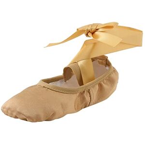 Fucouture Infant Size 4 Shoes Girls Children Dance Shoes Strap Ballet Shoes Toes Indoor Yoga Training Shoes Kid Apparel (Khaki, 10.5 Little Child)