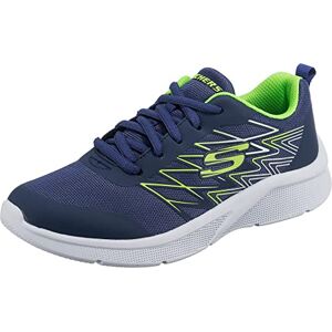 Skechers Boy's Microspec Quick Sprint Sneaker, Navy, 9.5 UK Child