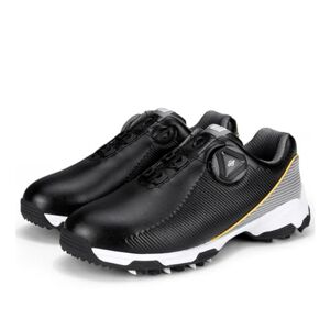 Tumahe Boys Girls Golf Shoes, Breathable Walking Shoes Fashion Golfing Sneakers For Kids Lightweight Athletic Shoes,Black,38 Eu