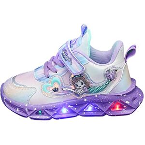 Generic Kids Shoes Led Light Up Trainers Shoes Baby Sneakers Glow Fashion Flashing Athletic Sport Sneaker Kids Flashing Lights Running Sports Skater Shoes Gift For Girls Boys Children (Purple, 9.5 Toddler)