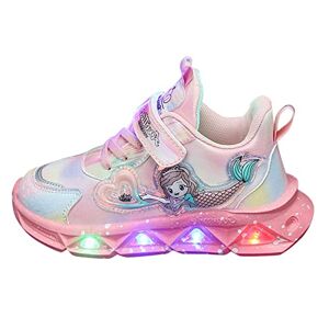 Generic Light Up Shoes For Boys Girls Toddler Led Flashing Sneakers Breathable Sport Walking Running Shoes For Kids Boy Girl (Pink, 8 Toddler)