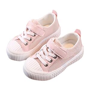 Generic Size 2 Shoe Summer Thin Mesh Rubber Sole Lightweight Breathable Non Slip Children'S Casual Sports Shoes High Top Toddler (Pink, 5.5 Infant)