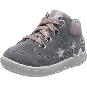 Superfit Boy's Girl's Starlight First Walking Shoes, Light Grey Pink 2500, 3 UK Child