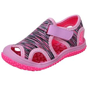 Generic Girls' Running Shoes Toddlers Striped Printed Shoes Non Slip Soft Bottom Low Block Shoes Breathable Lightweight Comfortable Shoes Summer Fashion Hollow Out Sport Shoes,Cut Shoes For Girls Pink