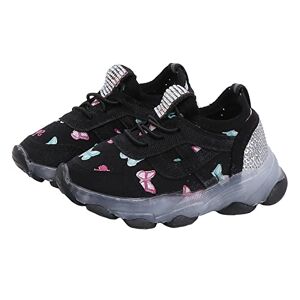 Shiningupup Clearance Toddler Trainers Size 8 Girls Children'S Sneakers Charged Breathable Soft Sole Strap Collision Color For 1 To 6 Years Sales Today Kids Trainers Uk Size Kids (Z-230829-1-Black, 6 Infant)