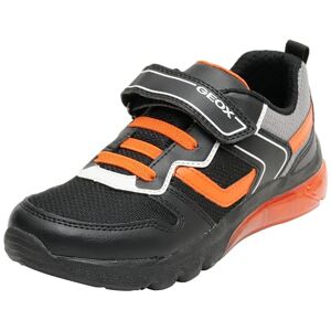 Geox J Ciberdron Boy Sneaker, Black Orange, 8.5 UK Child