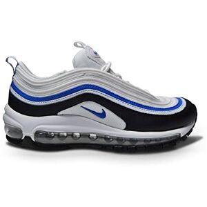 Nike AIR MAX 97 (GS) Running Shoe, White Signal Blue Black Pure Platinum, 5 UK