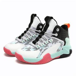 Generic Boy Dress Shoes Size 9 Kid'S Basketball Shoes Boys Sneakers Girls Trainers Comfort High Top Basketball Shoes For Boys(Little Kid/big Kid) Shoes For Toddler Girls (Mint Green, 13.5 Big Kids)