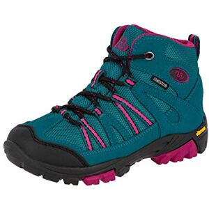 Brütting Bruetting Girls' Ohio High Rise Hiking Shoes, Turquoise (Türkis/Pink Türkis/Pink), 5 UK