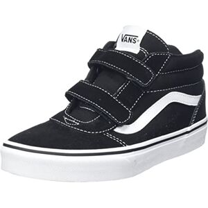 Vans Boy's Unisex Kids Ward Mid V Sneaker, (Suede/Canvas) Black/White, 2 UK Child