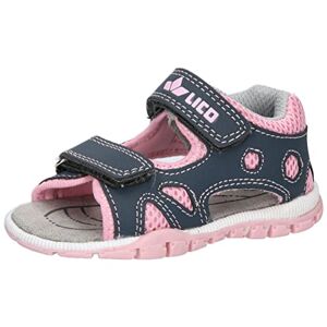 Lico Boy's Girl's Lorin V First Walking Shoes, Grey/Pink, 4.5 UK Child