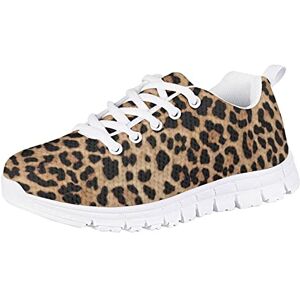 Hellhero Brown Leopard Print Sneakers Girls Shoes Size 11.5 Boys Running Shoes Little Kids Walking Shoe Sports Tennis Shoes Fitness & Cross-Training Sneakers Hiking Trainers