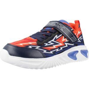 Geox J Assister Boy B Sneaker, Navy Orange, 9 UK Child