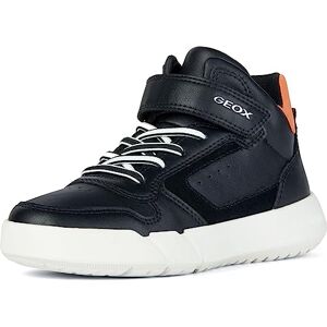 Geox J Hyroo Boy A Sneaker, Black/Orange, 10 UK Child